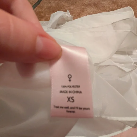 Selkie White Puff Mini Dress - Size XS - Picture 8 of 8